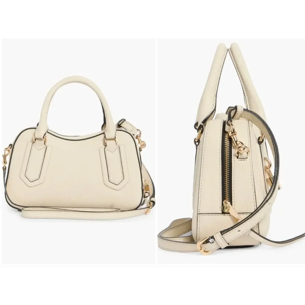 Marc Jacobs Drifter  Crossbody Small Satchel Pebbled Leather Biege